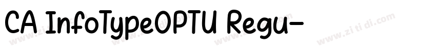 CA InfoTypeOPTU Regu字体转换